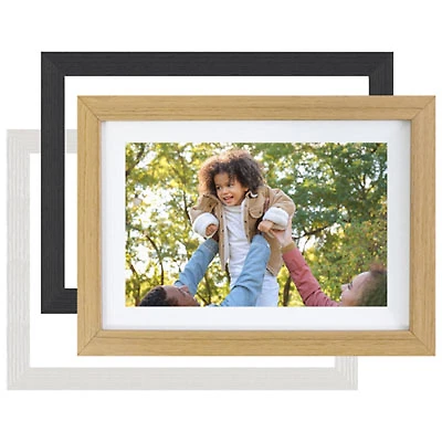 FotoStream 7" Digital Photo Frame with Interchangeable Frames (FS-WPF01EF) - Oak/Black