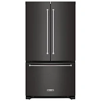 KitchenAid 36" 20 Cu. Ft. French Door Refrigerator with Water Dispenser (KRFC136RBS) - Black Stainless Steel