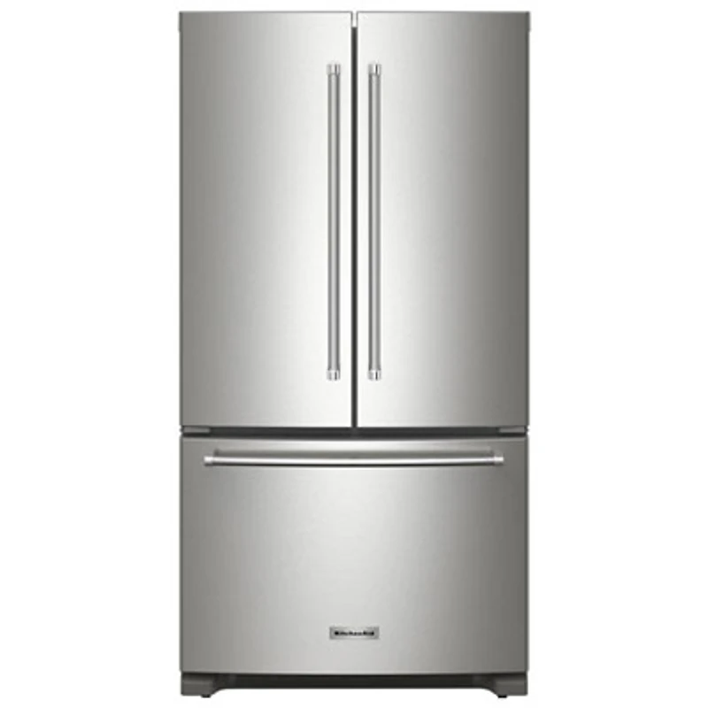 KitchenAid 36" 20 Cu. Ft. French Door Refrigerator with Water Dispenser (KRFC136RPS) - Stainless Steel