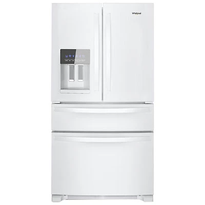 Whirlpool 36" 24.5 Cu. Ft. French Door Refrigerator with Water & Ice Dispenser (WRMF3636RW) - White