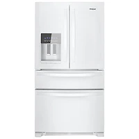 Whirlpool 36" 24.5 Cu. Ft. French Door Refrigerator with Water & Ice Dispenser (WRMF3636RW) - White