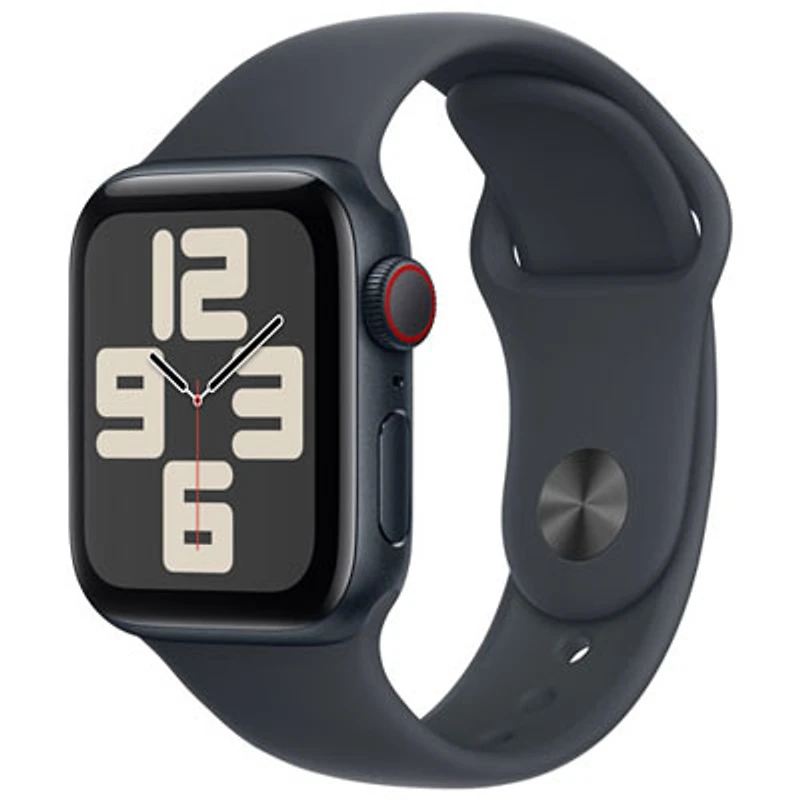 Freedom Mobile Apple Watch SE (GPS+Cellular) 40mm Midnight Aluminum Case w/Midnight Sport Band-S/M-Monthly Tab Payment