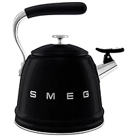 Smeg 50's Style Stovetop Kettle - 2.3L - Black/Stainless Steel