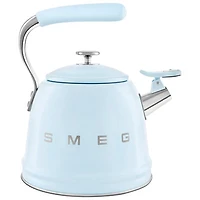 Smeg 50's Style Stovetop Kettle - 2.3L - Pastel Blue/Stainless Steel