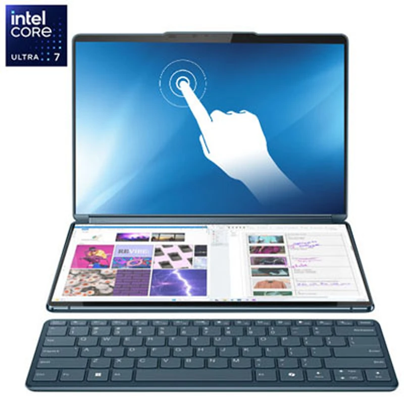 Open Box - Lenovo Yoga Book 9i 13.3" Touchscreen 2-in-1 Laptop - Teal (Intel Core Ultra 7 Processor 155U/1TB SSD/16GB RAM)