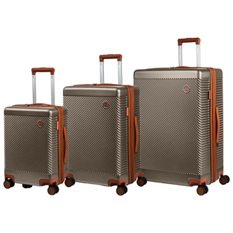 Open Box - Champs Dream Collection 3-Piece Hard Side Expandable Luggage Set - Sand
