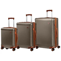 Open Box - Champs Dream Collection 3-Piece Hard Side Expandable Luggage Set - Sand