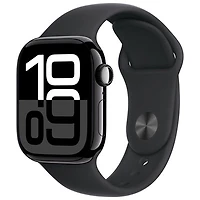 Koodo Apple Watch Series 10 (GPS + Cellular) 42mm Jet Black Aluminum Case with Black Sport Band - Medium/Large - Monthly Tab Payment