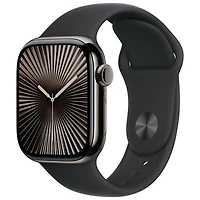 Koodo Apple Watch Series 10 (GPS + Cellular) 42mm Slate Titanium Case with Black Sport Band - Medium/Large - Monthly Tab Payment