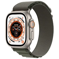 Koodo Apple Watch Ultra (GPS + Cellular) 49mm Titanium Case with Green Alpine Loop