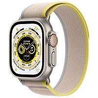 Koodo Apple Watch Ultra (GPS + Cellular) 49mm Titanium Case with Yellow/Beige Trail Loop - Small/Medium - Monthly Tab Payment