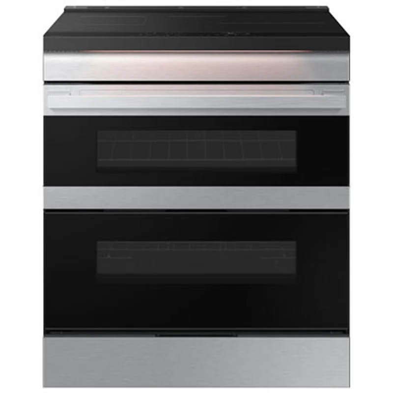 Open Box - Samsung 30" 6.3 Cu. Ft. Double Oven Slide-In Induction Air Fry Range - SS - Scratch & Dent