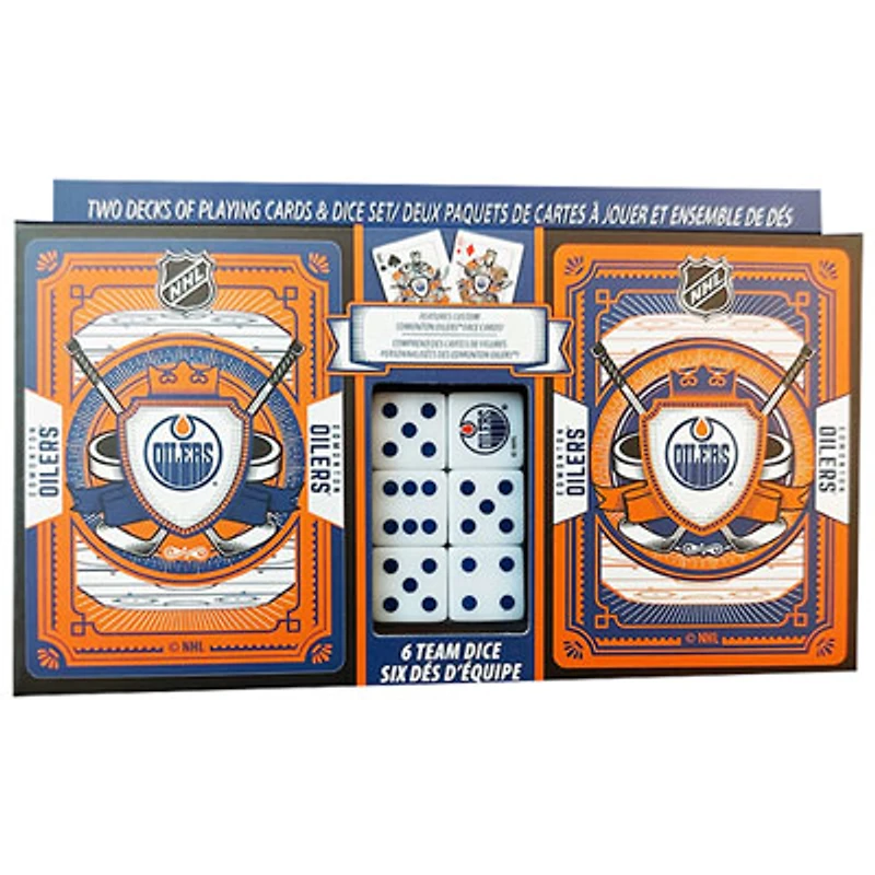 Edmonton Oilers - 2-Pack Playing Cards & Dice Set