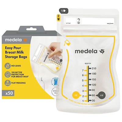 Medela Easy Pour 7 oz. Breast Milk Storage Bags - 50 Pack