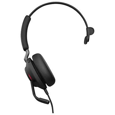Open Box - Jabra Evolve2 40 SE On-Ear Noise Cancelling Headset with Microphone - Black