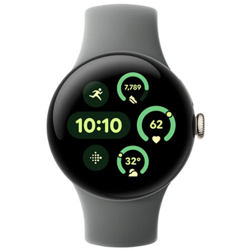Koodo Google Pixel Watch 3 41mm LTE Champagne Gold Aluminum Case with Hazel Active Band - Monthly Tab Payment