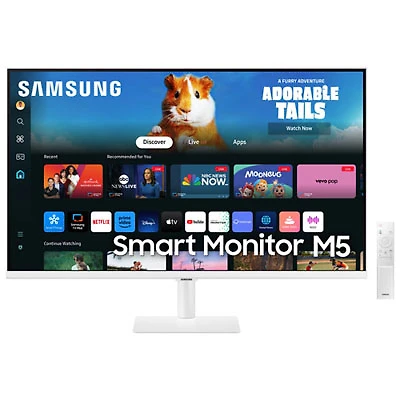 Open Box - Samsung 27" FHD 60Hz 4ms GTG VA LCD Gaming Monitor (LS27DM501ENXZA) - White