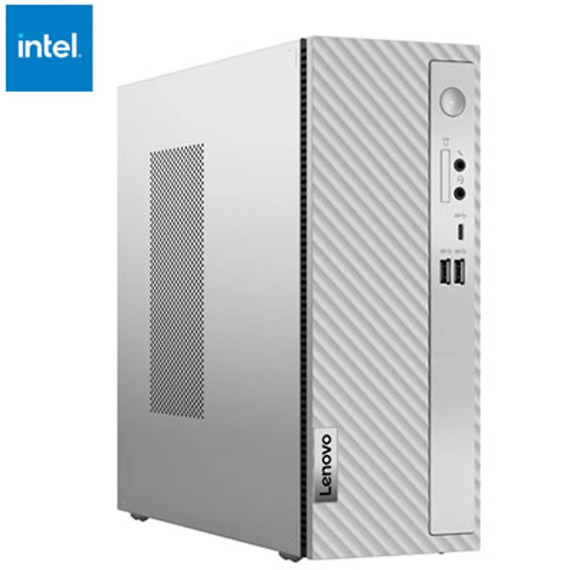 Open Box - Lenovo IdeaCentre 3i Desktop PC - Cloud Grey (Intel Processor 300/8GB RAM/512GB SSD/Windows 11)