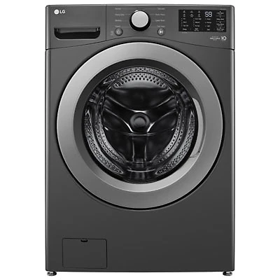 Open Box - LG 5.8 Cu. Ft. Front Load Washer (WM3470CM) - Middle Black - Perfect Condition
