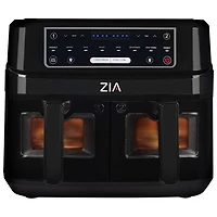 ZIA 8-in-1 SmartCrisp Dual Basket Air Fryer - 9L/9QT - Black