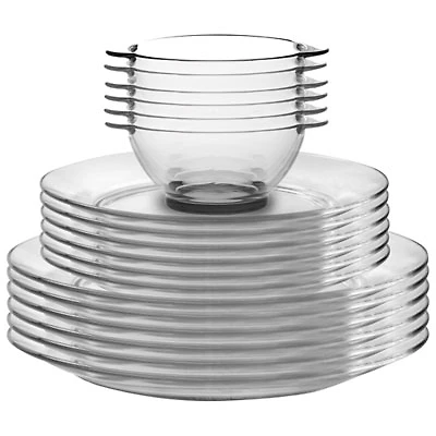 Duralex Lys 18-Piece Tempered Glass Dinnerware Set