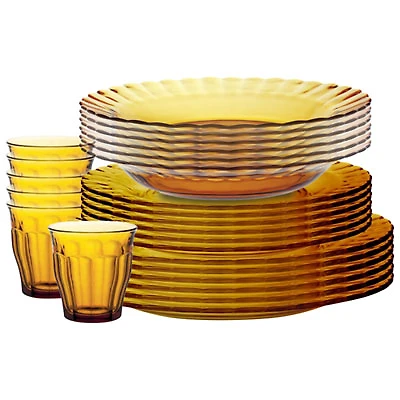Duralex Le Picardie 24-Piece Tempered Glass Dinnerware Set