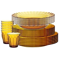 Duralex Le Picardie 24-Piece Tempered Glass Dinnerware Set