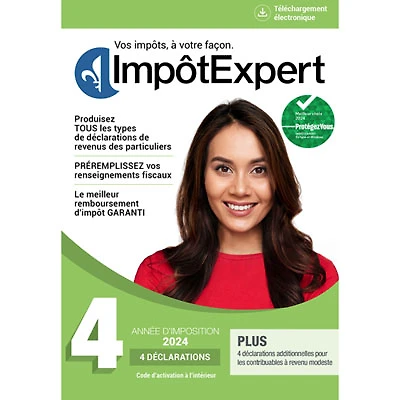 UFile Tax Year 2024 (PC) - 4 Returns - French - Digital Download