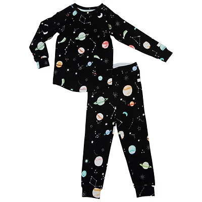 Loulou Lollipop Long Sleeve Pajama Set (5 Years) - Planets