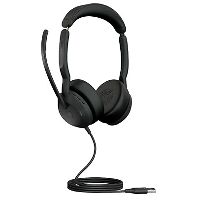 Jabra Evolve2 50 On-Ear Noise Cancelling Bluetooth Headphones - Black