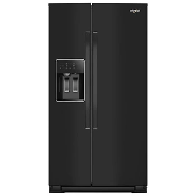 Whirlpool 36" 28.7 Cu. Ft. Side-By-Side Refrigerator with Water & Ice Dispenser (WRSF5536RB) - Black