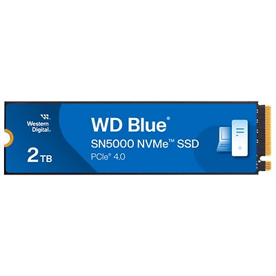 WD Blue SN5000 2TB NVMe PCI-e Internal Solid State Drive (WDBS3F0020BNC-WRSN)