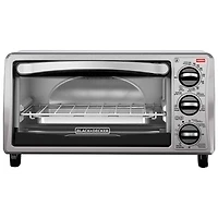 Black & Decker 4-Slice Toaster Oven - Silver/Black