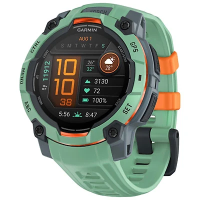 Garmin Instinct 3 AMOLED 45mm Bluetooth Multisport Smartwatch - Neotropic