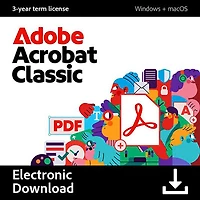 Adobe Acrobat Classic (PC/Mac) - 1 User - 3-Year - Digital Download