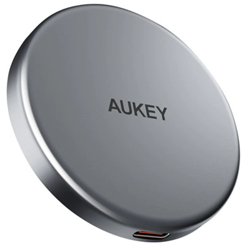 AUKEY MagFusion Aura Qi2 Magnetic 15 W Wireless Charger - Space Grey