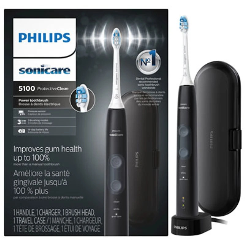 Philips Sonicare 5100 Electric Toothbrush (HX6850/60) - Black