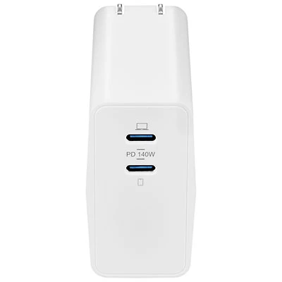 Insignia 140W 2-Port USB-C GaN Wall Charger (NS-PW3X4C2W25-C) - Only at Best Buy