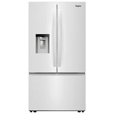 Whirlpool 36" 29.58 Cu. Ft. French Door Refrigerator with Water & Ice Dispenser (WRFF3536SW) - White