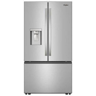 Whirlpool 36" 29.58 Cu. Ft. French Door Refrigerator with Water & Ice Dispenser (WRFF3536SZ) - Stainless Steel