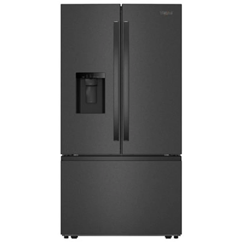 Whirlpool 36" 29.58 Cu. Ft. French Door Refrigerator with Water & Ice Dispenser (WRFF3536SV) - Blk Stnlss