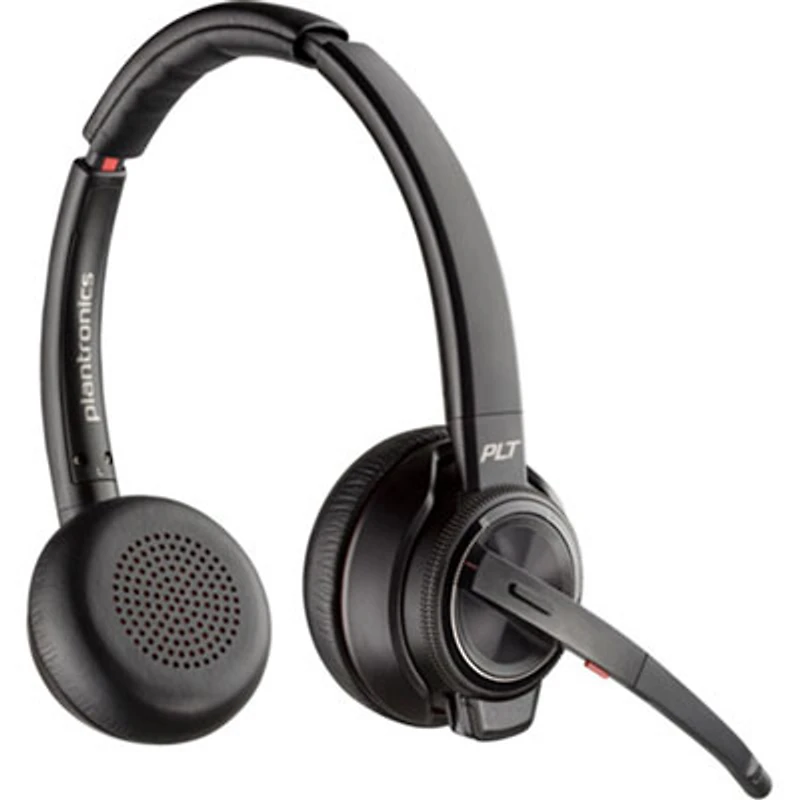 Open Box - HPI Poly Savi 8220 On-Ear Noise Cancelling Wireless Bluetooth Headset with Microphone - Black