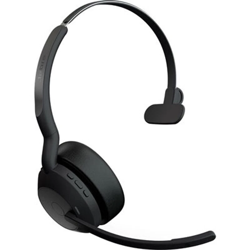 Open Box - Jabra Evolve2 55 On-Ear Noise Cancelling Wireless Bluetooth Headset with Microphone - Black