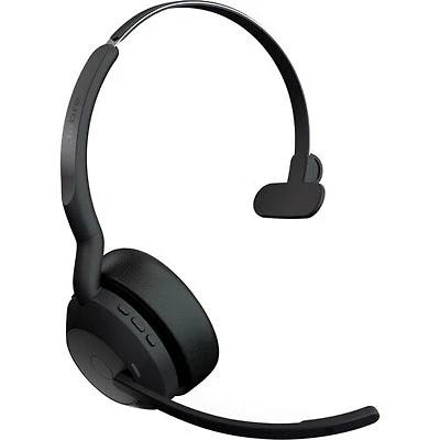 Open Box - Jabra Evolve2 55 On-Ear Noise Cancelling Wireless Bluetooth Headset with Microphone - Black