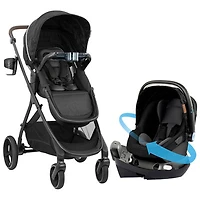 Evenflo Shyft Intuiti+ Travel System with Revolve180 LiteMax NXT SensorySoothe Infant Car Seat - Black