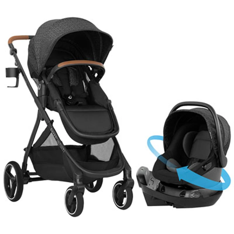 Evenflo Shyft Intuiti Travel System with Revolve180 LiteMax NXT Infant Car Seat - Black