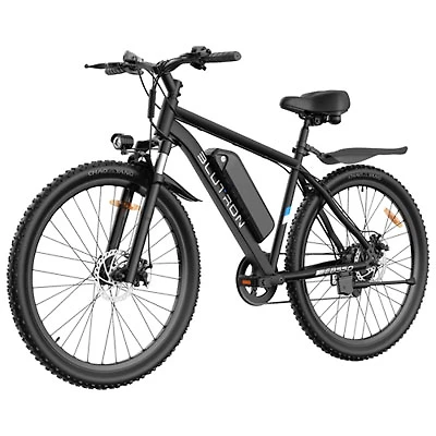 Blutron EB550 Electric Mountain Bike (500W Motor / Up to 60km Battery Range / 32km/h Top Speed) - Gilt Black - Only at Best Buy