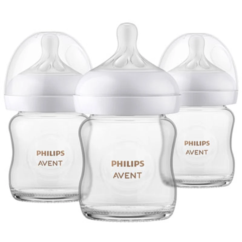 Philips Avent Glass Natural 4 oz. Baby Bottle Set - 3 Pack