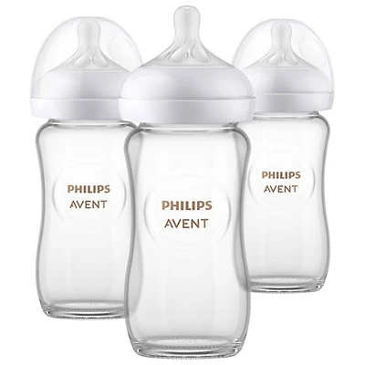 Philips Avent Glass Natural 8 oz. Baby Bottle Set - 3 Pack