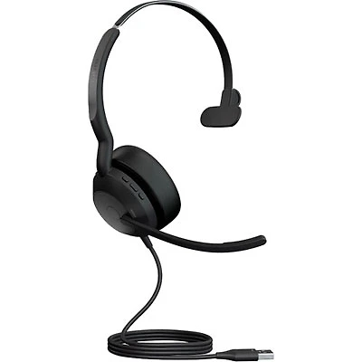 Open Box - Jabra Evolve2 50 On-Ear Noise Cancelling Bluetooth Headset with Microphone - Black (25089-889-999)
